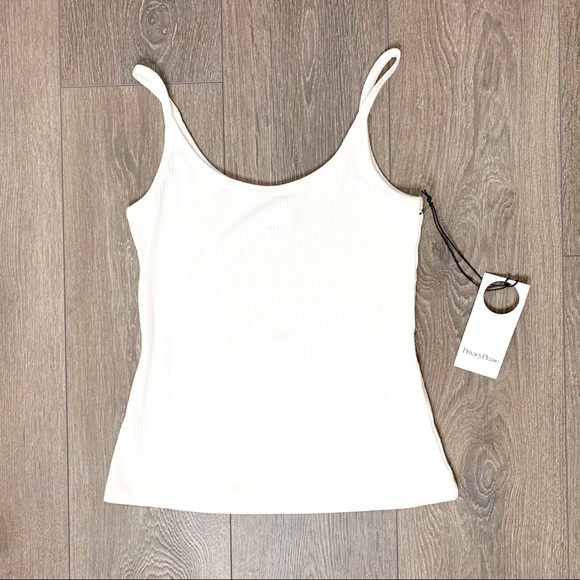 Revolve Privacy Please Aster Tank Top Ivory Size M NWT - Picture 3 of 11